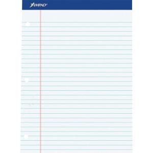 Ampad Evidence Dual-Pad Notepad 8-1/2″ x 11-3/4″, Legal Ruled, White, 100 Sheets/Pad