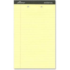 Ampad Perforated Pads, Letter Size, Legal Ruling, Canary Yellow, 50 Sheets per Pad, 12 per Pack (20-233)