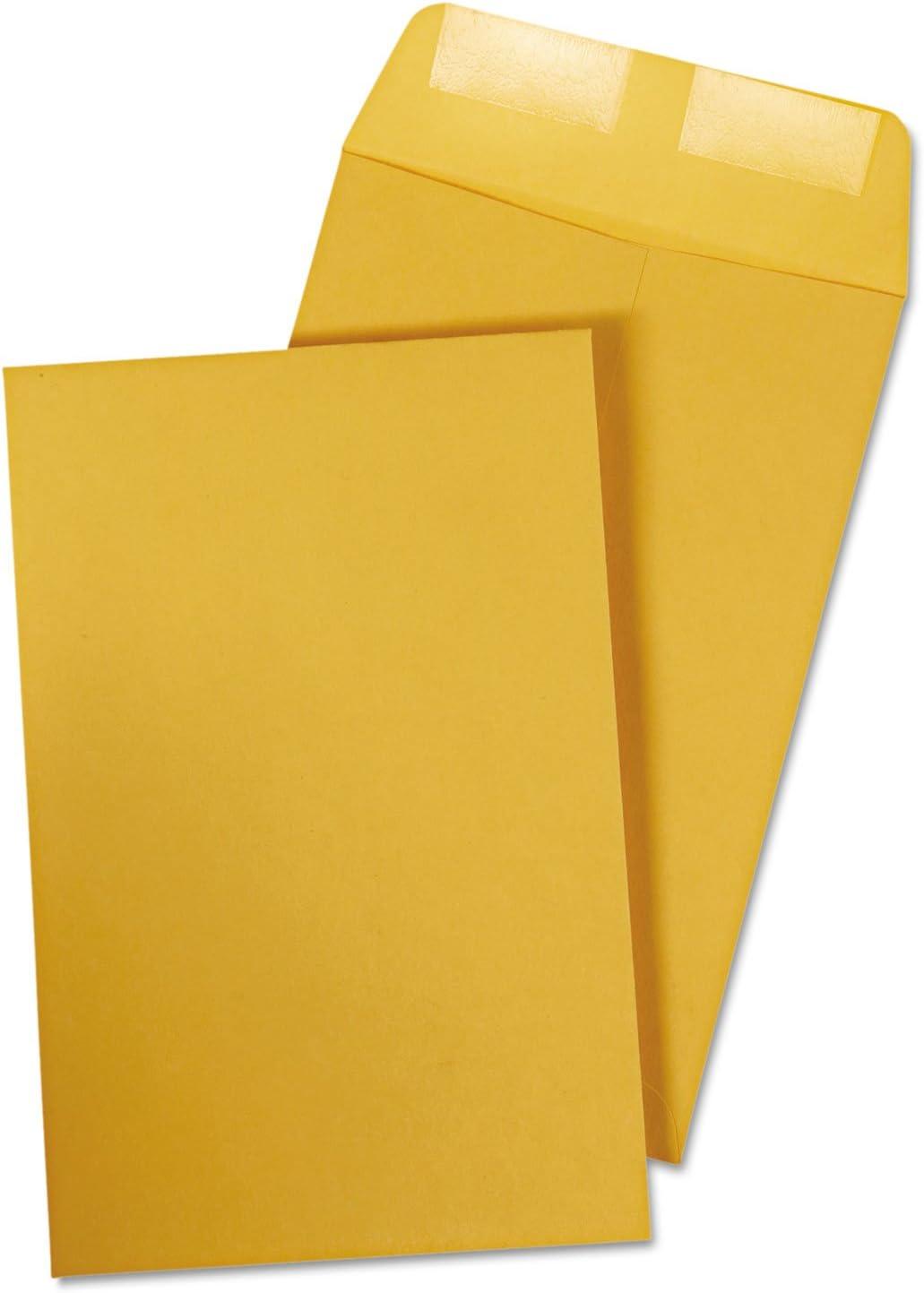 image:imageQuality Park Catalog Mailing Envelopes 6 x 9 Envelopes Gummed Heavy 28 lb Kraft Paper Greeting Card Size For Mailing Organizing and Storage 100 per Box QUA40767