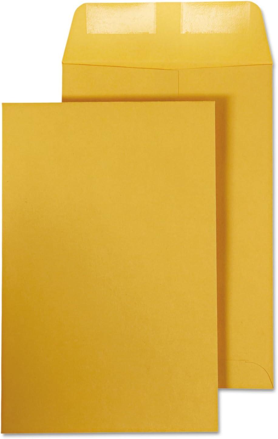image:imageQuality Park Catalog Mailing Envelopes 6 x 9 Envelopes Gummed Heavy 28 lb Kraft Paper Greeting Card Size For Mailing Organizing and Storage 100 per Box QUA40767