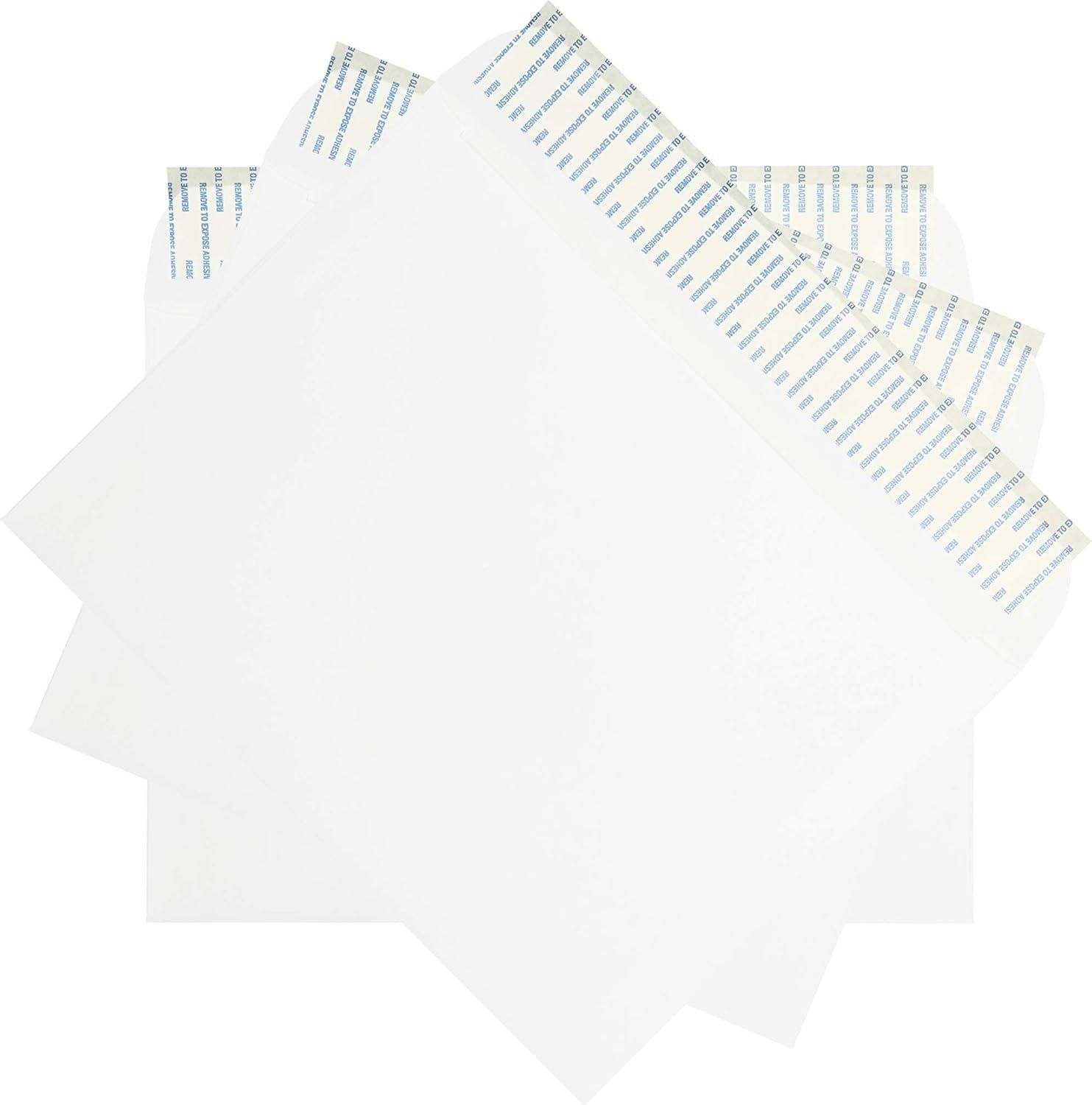 image:imageQuality Park OpenSide Booklet Envelope 10 12 Cheese Blade Flap RediStrip Adhesive Closure 9 x 12 White 100Box
