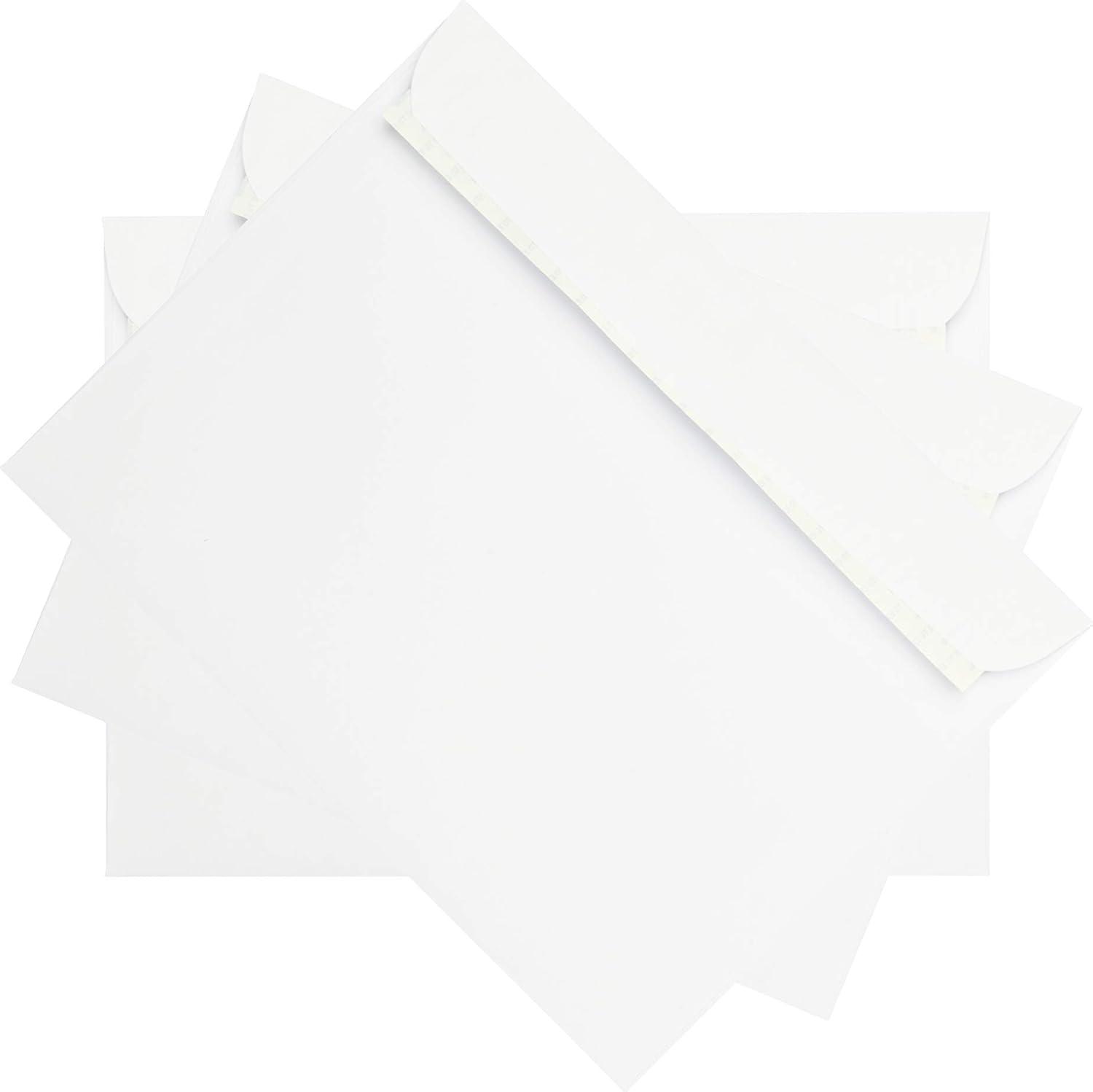 image:imageQuality Park OpenSide Booklet Envelope 10 12 Cheese Blade Flap RediStrip Adhesive Closure 9 x 12 White 100Box