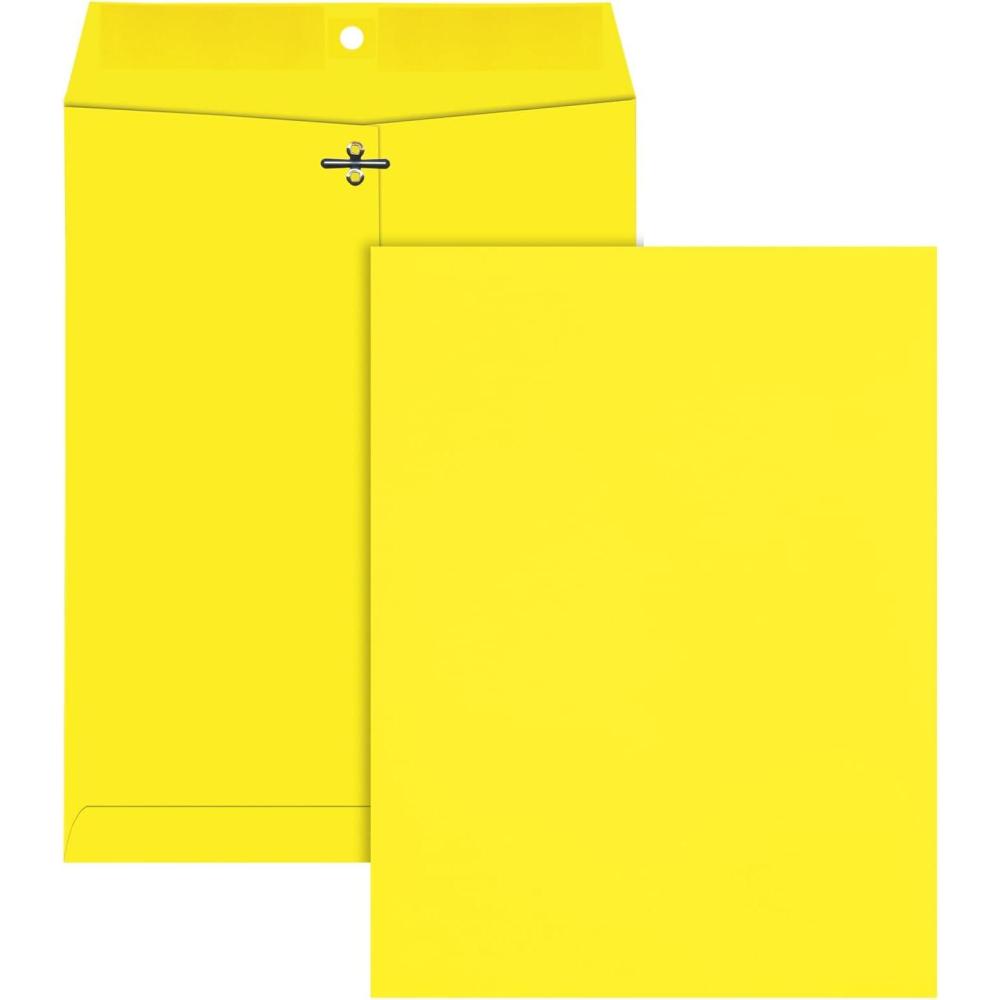 image:imageQuality Park 38736 Fashion Color Clasp Envelope 9 x 12 28lb Yellow Pack of 10Yellow