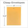 Quality Park 10 x 13 Clasp Envelopes, Clasp and Gummed Closures for Storing or Mailing, 28 lb Kraft Paper, 100 per Box (QUA38197)(12 x 15.5)