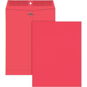 Quality Park 38736 Fashion Color Clasp Envelope, 9 x 12, 28lb, Yellow (Pack of 10)(Red)