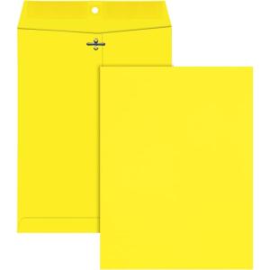 Quality Park 38736 Fashion Color Clasp Envelope, 9 x 12, 28lb, Yellow (Pack of 10)(Yellow)