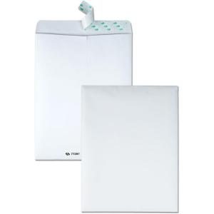 Quality Park Tech-No-Tear Catalog Envelope, Redi-Strip, White, 10 x 13, 100 per Box, (77397)(10×13)