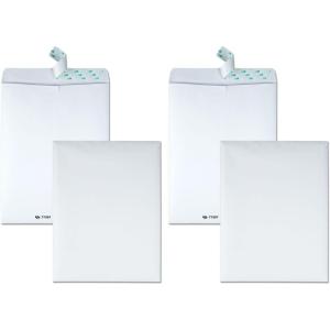 Quality Park Tech-No-Tear Catalog Envelope, Redi-Strip, White, 10 x 13, 100 per Box, (77397)(10×13 (Pack of 2))