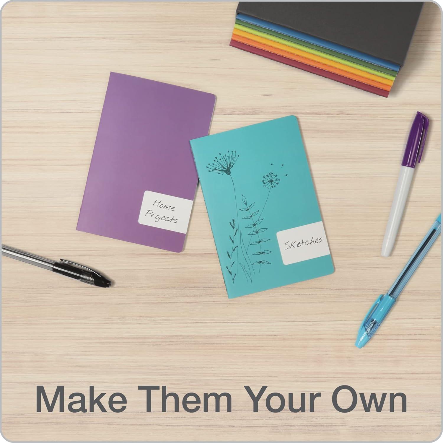 image:imageOxford Mini Journals 8 Pack of 4 x 6 Notebooks Includes Charcoal Gray Storage Box 48 Lined Pages Stitch Binding Assorted Colors 89770