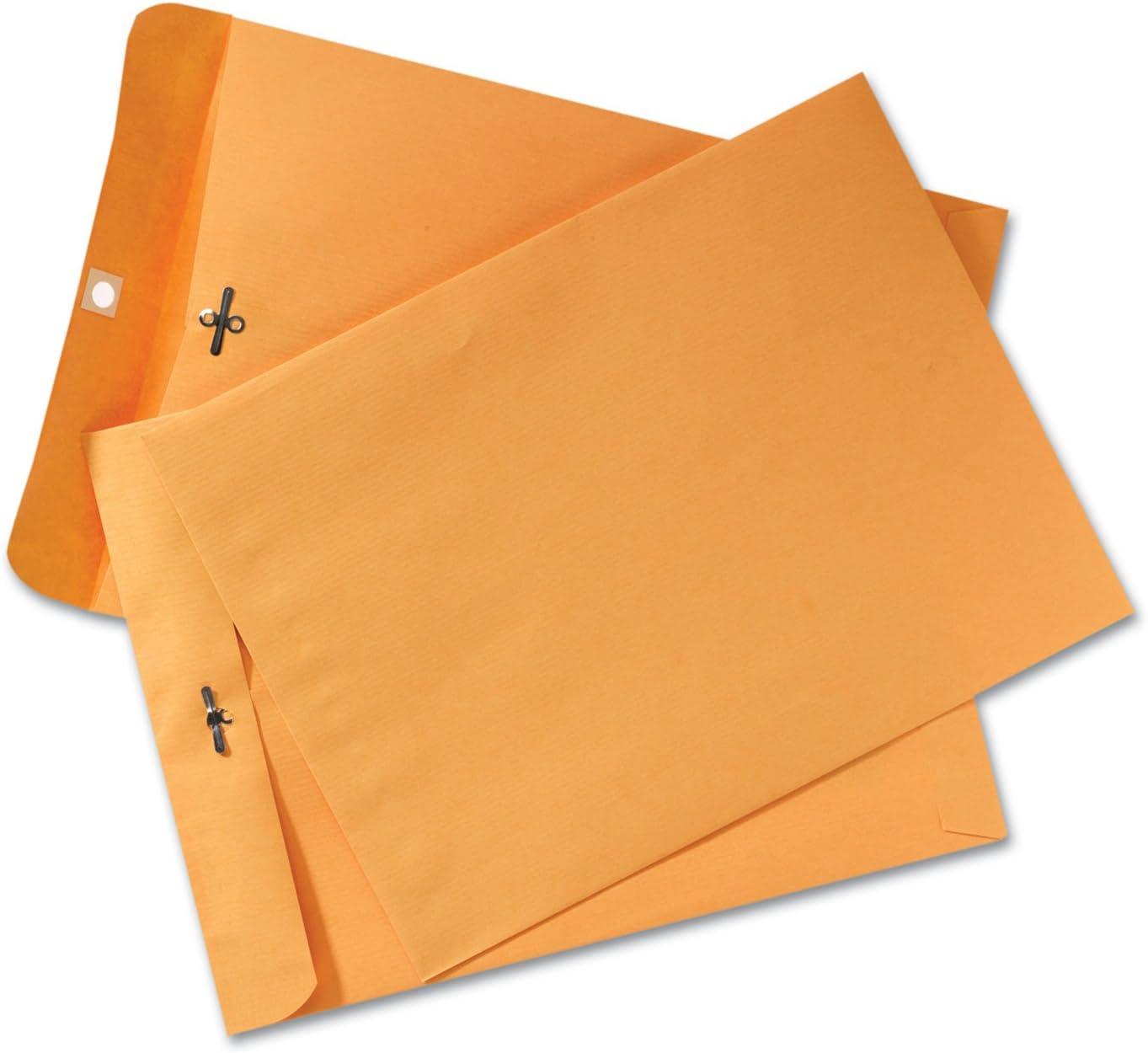 image:imageQuality Park Clasp Envelopes Gummed Brown Kraft 9 x 12 100 per Box QUA43090