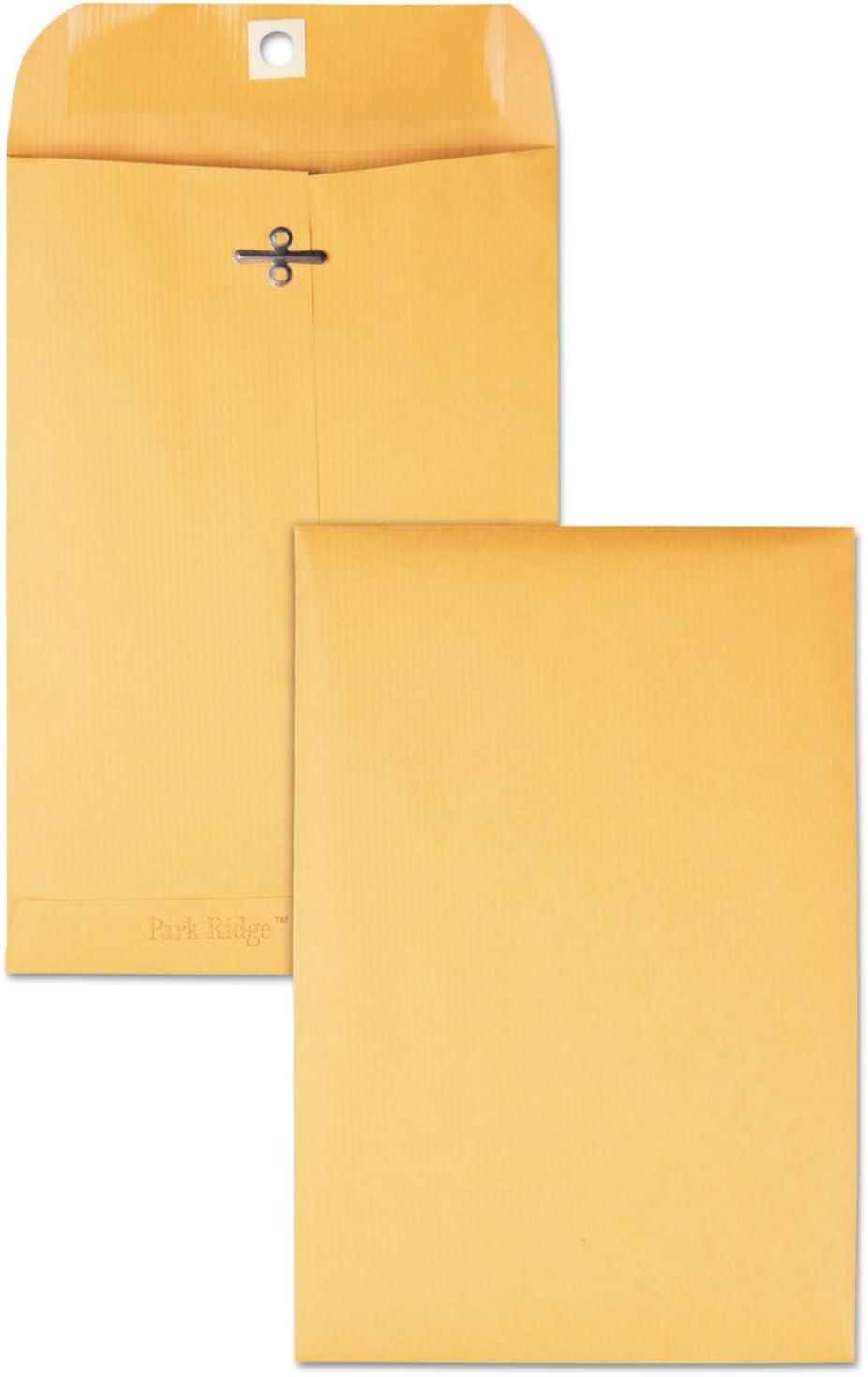 image:imageQuality Park Park Ridge Kraft Clasp Envelope 55 Square Flap Claspgummed Closure 6 X 9 Brown Kraft 100box