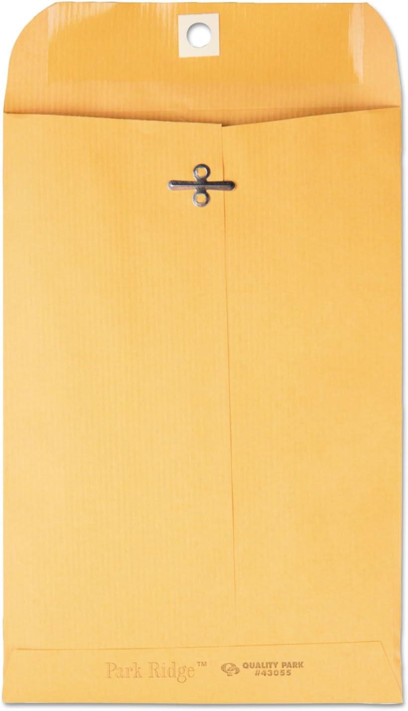 image:imageQuality Park Park Ridge Kraft Clasp Envelope 55 Square Flap Claspgummed Closure 6 X 9 Brown Kraft 100box