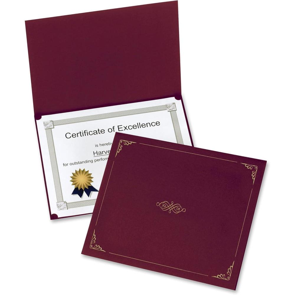 image:imageOxford Certificate Holders Letter Size Burgundy 5 per Pack5 29900585BGDBurgundy