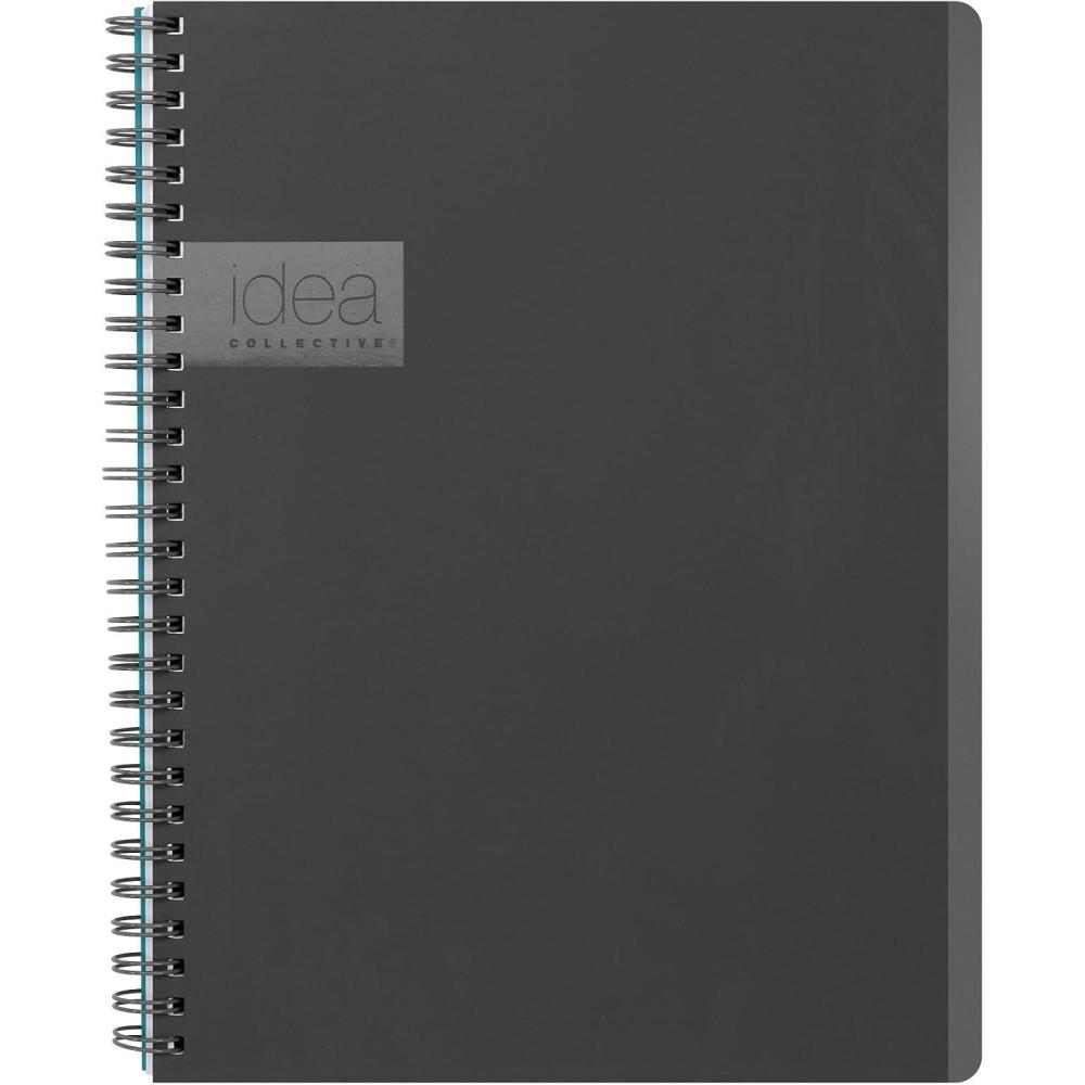 image:imageOxford Idea Collective Professional Notebook Double WireO 9 12 x 6 58 Ruled 80 Sheets Gray 57013IC