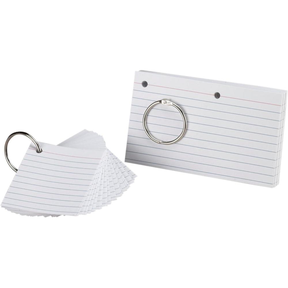 image:imageOxford Just Flip it Punched Perforated Ruled Index Cards 3 x 5 Inches White Pack of 75