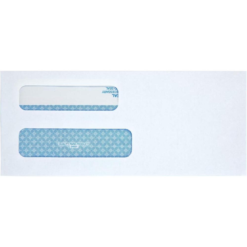 image:imageQuality Park 858 Double Window Envelopes RediSeal White Wove 250 per Pack 24531 Small