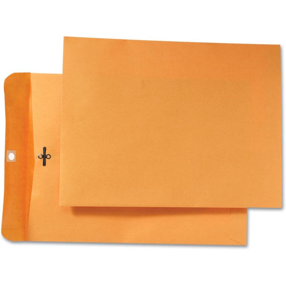 image:imageQuality Park Clasp Envelopes Gummed Brown Kraft 9 x 12 100 per Box QUA43090