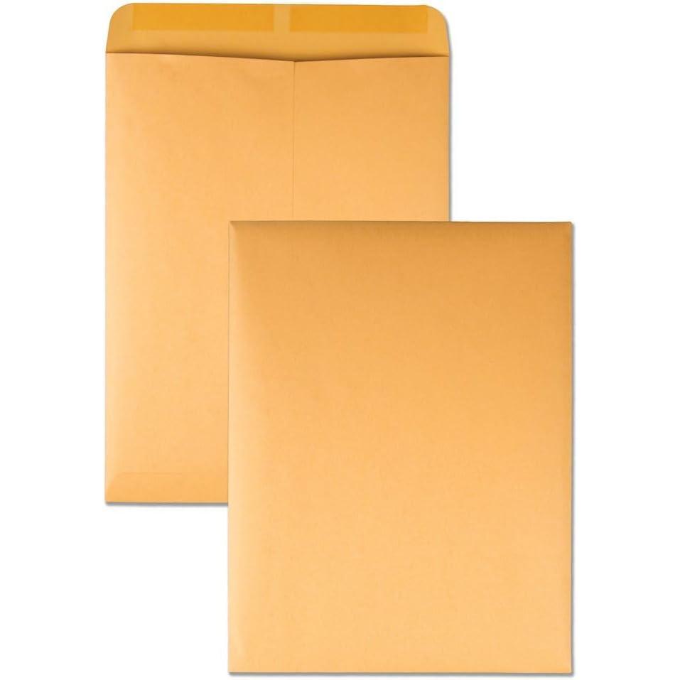 image:imageQuality Park OpenEnd Catalog Envelopes Gummed Brown Kraft 10 x 13 100 per Box 4166710 x 13