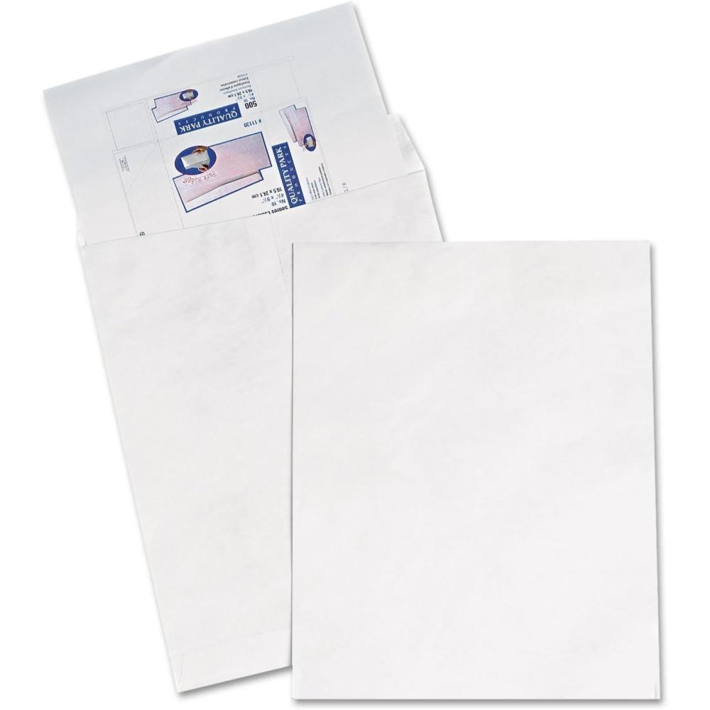 image:imageQuality Park Survivor Jumbo Shipping Envelopes 18 x 23 Made with Extra Strong Dupont Tyvek Material FlapStik Peel and Seal Closure 25Box QUAR5121Clear