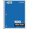 Oxford 1-Subject Notebook, 8″ x 10-1/2″, Wide Rule, 100 Sheets (65031)