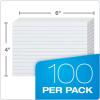Oxford 4″ x 6″ Ruled White Index Cards, 100/Pack