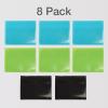 Oxford Plastic Expanding Files, 8 Pack of 5 Pocket File Organizers with 4 Tabs and Snap Closure, Letter Size Paper, 2 Black, 3 Blue, 3 Green (52005)(Black  Blue  Green)