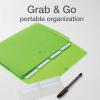 Oxford Plastic Expanding Files, 8 Pack of 5 Pocket File Organizers with 4 Tabs and Snap Closure, Letter Size Paper, 2 Black, 3 Blue, 3 Green (52005)(Black  Blue  Green)