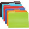 Oxford Poly File Folders, 24 Pack of Plastic File Folders, 1/3 Cut Tabs, for Letter Size Papers, Blue, Red, Orange, Light Blue, Green, Black (52004)(6)
