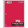 Oxford Spiral Notebook, 1-Subject, College Ruled Paper, 70 Sheets, Color May Vary, 1/Notebook (65021) (Pack of 1)(Single Notebook)