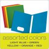 Oxford Two-Pocket Folders w/Fasteners, Assorted Colors ,Letter Size, 25 per box (57713)(25-Count)