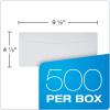 Quality Park #10 Envelopes, Premium Embossed, 4-1/8 x 9-1/2 Inches, 24 lb White, Gummed, 500 per Box (QUA11130)