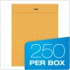 Quality Park 9 x 12 Clasp Envelopes with Deeply Gummed Flaps, Great for Filing, Storing or Mailing Documents, 28 lb Brown Kraft, 250 per Box (37590)(9×12)