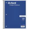 Oxford 3-Subject Notebook, 8-1/2″ x 11″, College Rule, 120 Sheets, 2 Dividers (65361)
