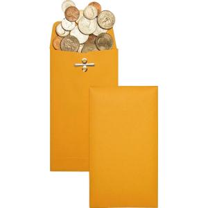 Quality Park #10 Clasp Envelope, Gummed, Brown Kraft, 3.375 x 6, 100 per Carton, (37010)