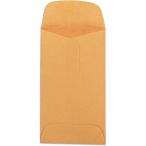 Quality Park #3 Coin/Small Part Envelopes, Gummed, Brown Kraft, 500 per Box, (50260)(#3 – 2-1/2 x 4-1/4)