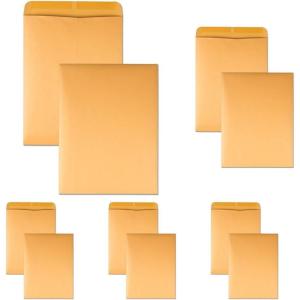 Quality Park Open-End Catalog Envelopes, Gummed, Brown Kraft, 10 x 13, 100 per Box, (41667)(10″ x 13″ (Pack of 5))
