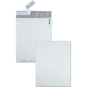 Quality Park Poly Mailer, Redi-Strip, White, 10 x 13, 100 per Box, (46197)