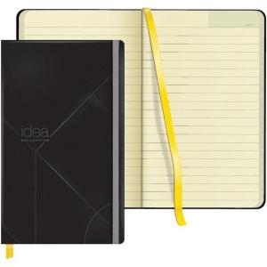 Tops Oxford Idea Collective Hardcover Journal, 5″ x 8-1/4″, Lined Pages, Black Embossed Cover, Cream Paper, Interior Pocket, 240 Pages (56872)(Medium – 8-1/4 x 5)