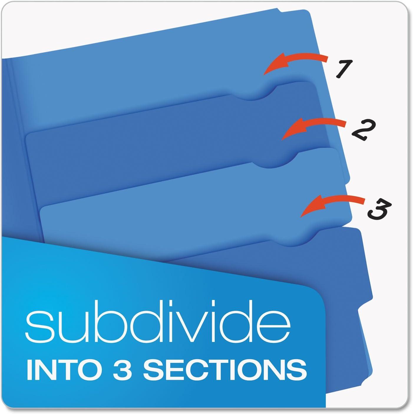 image:imagePendaflex Divide It Up File Folders Letter Size Assorted Colors 12Pack 10773Letter