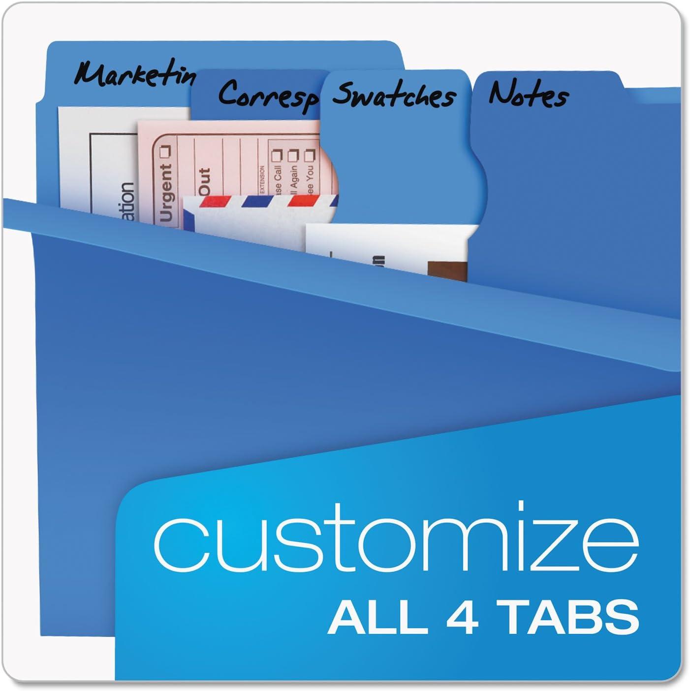 image:imagePendaflex Divide It Up File Folders Letter Size Assorted Colors 12Pack 10773Letter