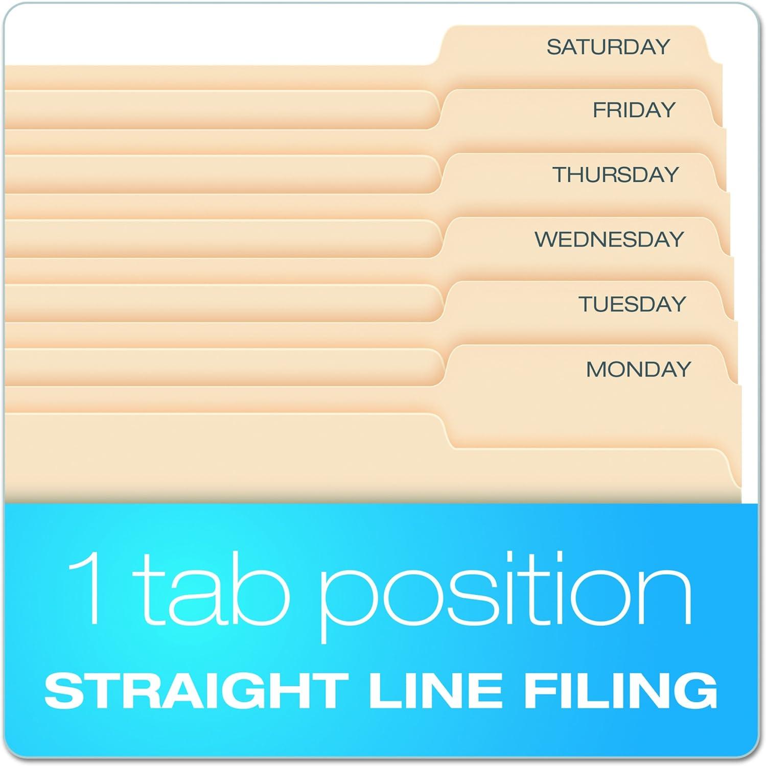 image:imagePendaflex File Folders Letter Size Manila 13 Cut 100BX 752 133Letter Pack of 5