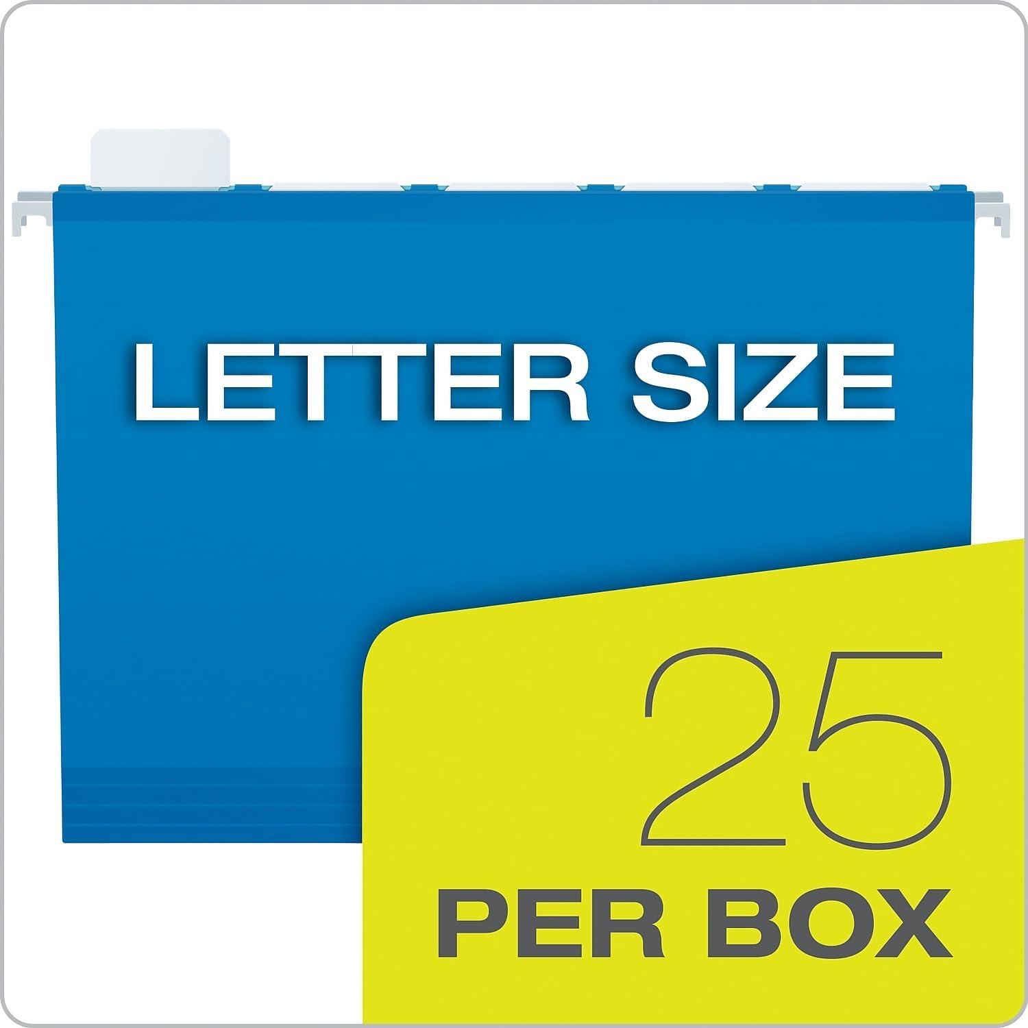 image:imagePendaflex PFX42623 ReadyTab Reinforced Hanging File Folders Letter Size Red 5 Tab 25BX 42623Blue