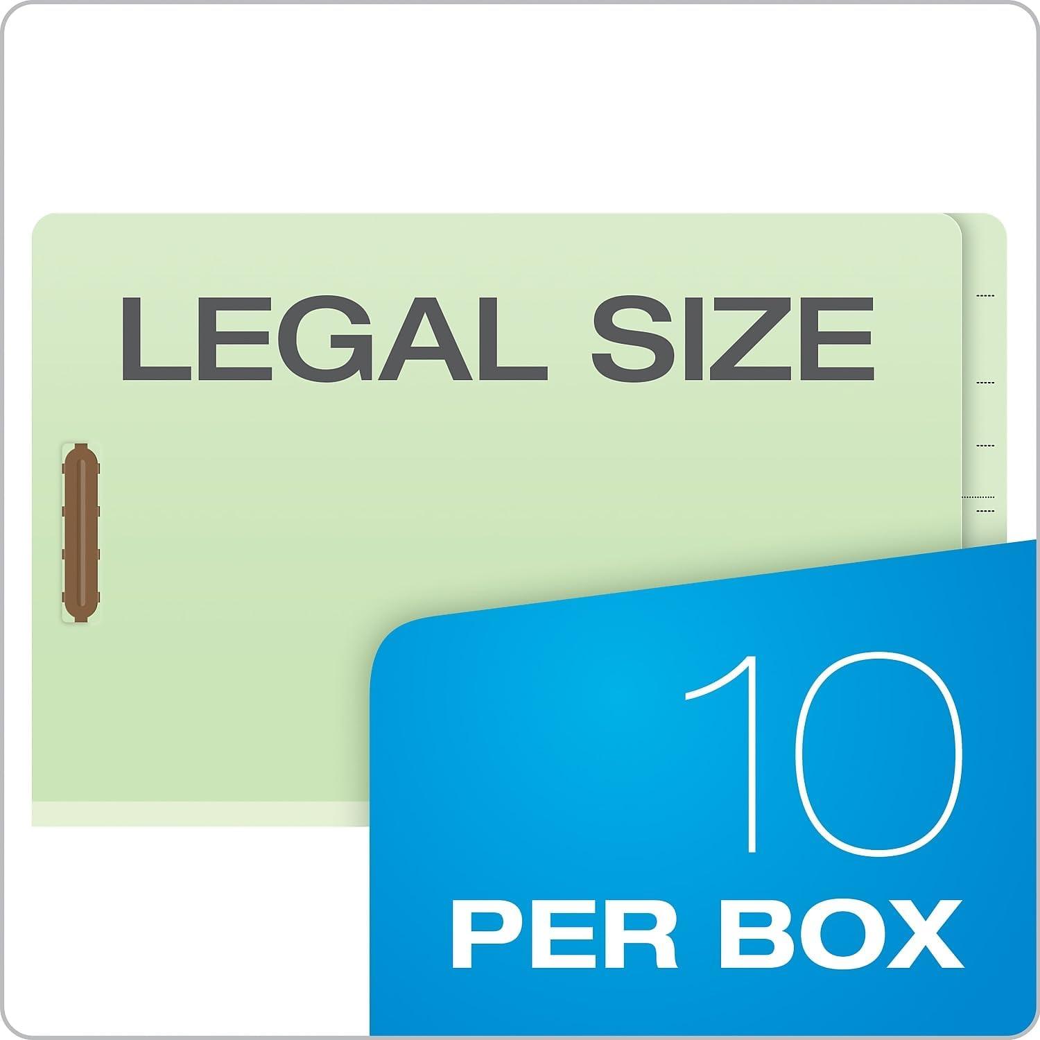 image:imagePendaflex Pressboard EndTab Classification Folders Legal Size 1 Divider 25 Expansion Light Green Straight Cut 10BX 23314Legal