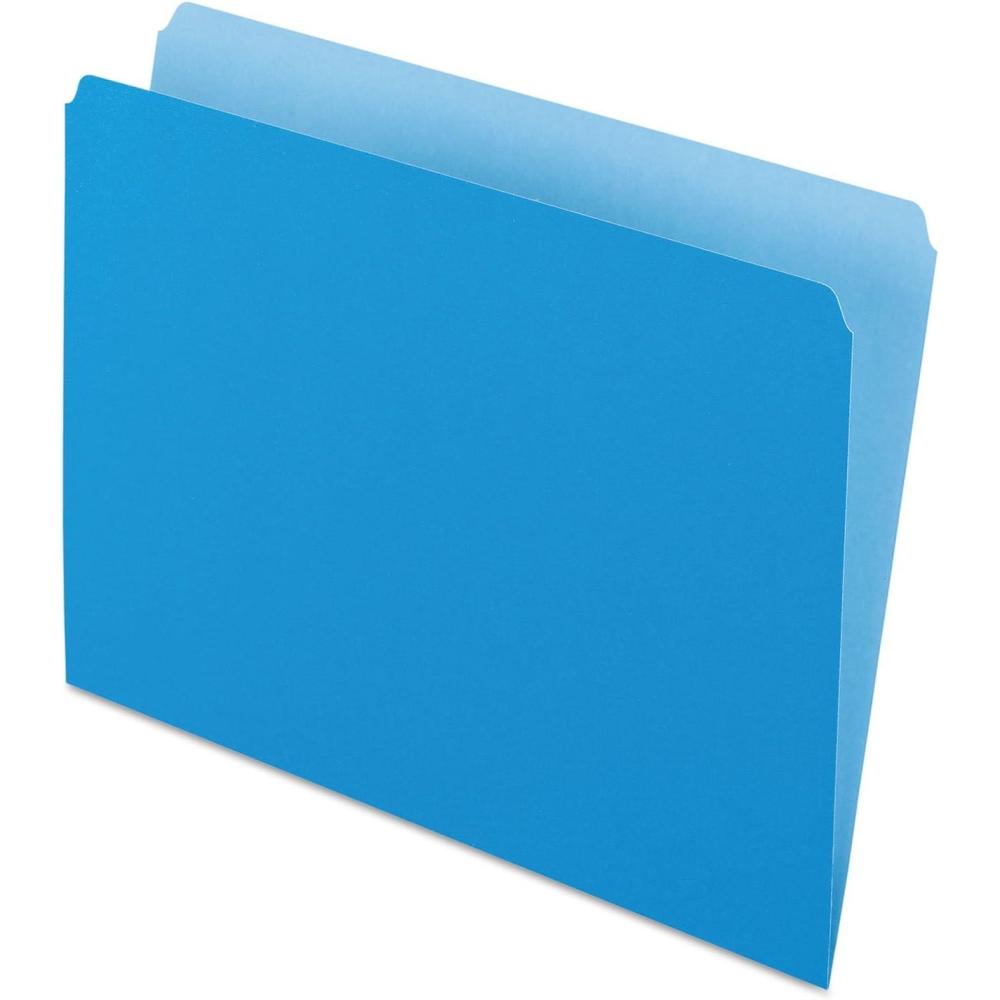 image:imagePendaflex Color File Folders with Interior Grid Letter Size Blue Straight Cut 100BX R152 BLUBlue