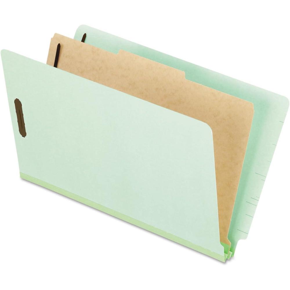 image:imagePendaflex Pressboard EndTab Classification Folders Legal Size 1 Divider 25 Expansion Light Green Straight Cut 10BX 23314Legal