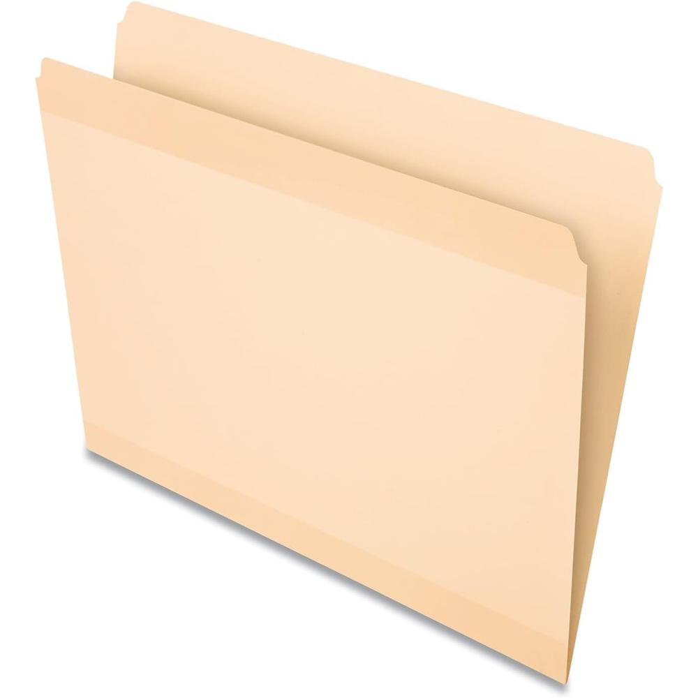 image:imagePendaflex Reinforced File Folders Extra Durable Poly Reinforced Edges Manila Letter Size 12 Cut Tabs 24 Per Pack 86221Straight Cut