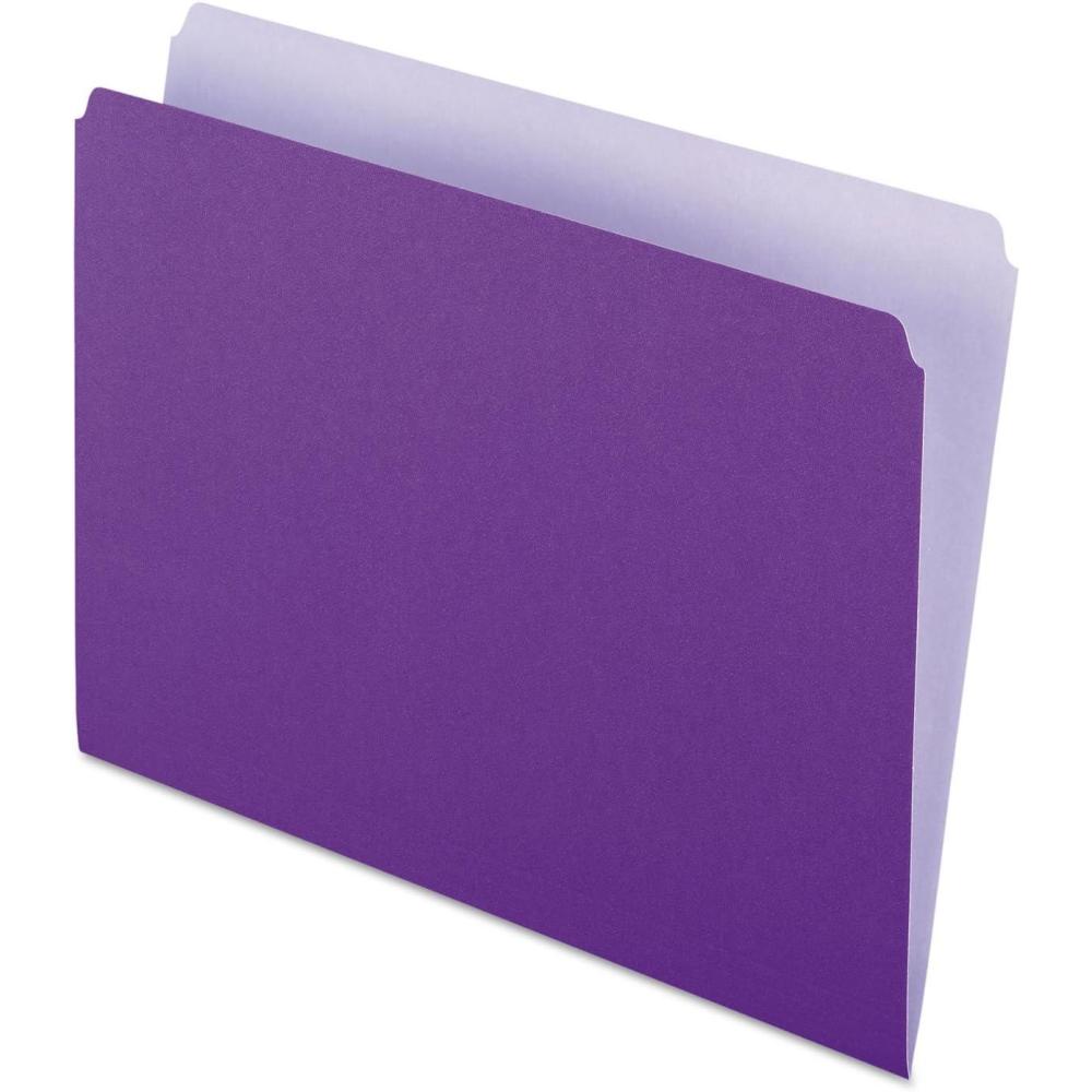image:imagePendaflex TwoTone Color File Folders Letter Size Lavender Straight Cut 100BX 152 LAVLetter