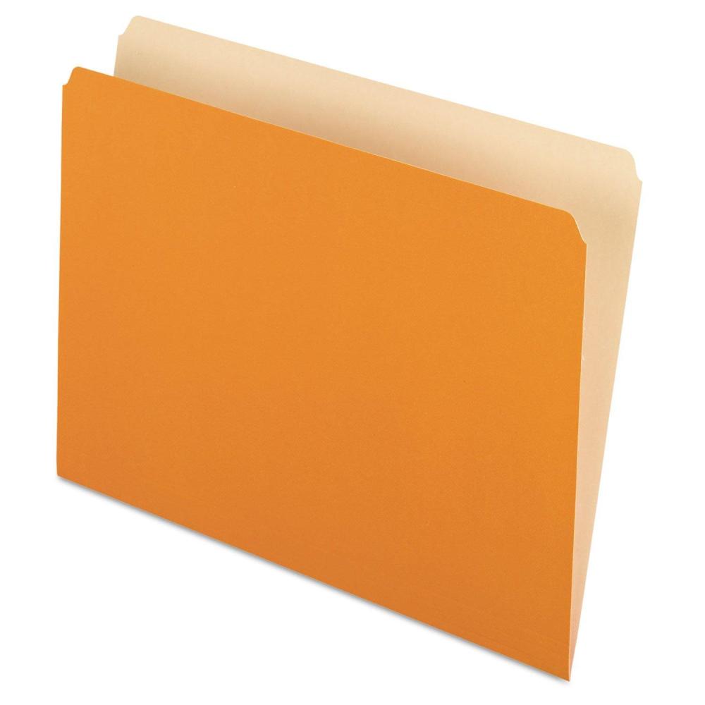 image:imagePendaflex TwoTone Color File Folders Letter Size Orange Straight Cut 100BX 152 ORA