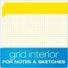 Pendaflex Color File Folders with Interior Grid, Letter Size, Blue, Straight Cut, 100/BX (R152 BLU)(Yellow)