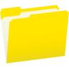 Pendaflex Color File Folders with Interior Grid, Letter Size, Yellow, 1/3 Cut, 100/BX (R152 1/3 YEL)(Yellow)